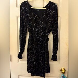 SANCTUARY Navy & Brown Polka Dot Short Fall Dress LIKE NEW!!! 💛